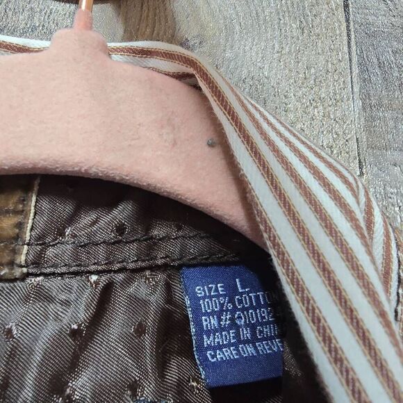 5/$25 English Laundry Vintage Y2K Brown and White Pinstripe Embroidered - Picture 10 of 10